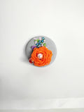 orange Flower Brooch 006- Handcrafted Statement Jewelry